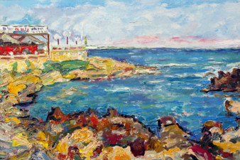 Кафе «Эль Греко» у моря. 2008. Холст, масло. 60х100